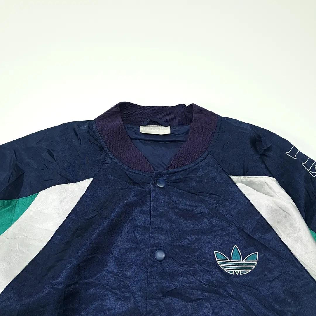 CL305 L 아디다스 90s 새틴 팀아디다스 자수 네이비 자켓 아우터 3