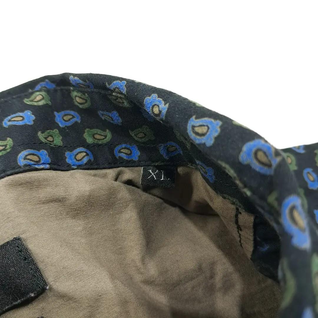 CL297 XL 디젤 인도산 코튼 페이즐리 블랙 셔츠 남방 9