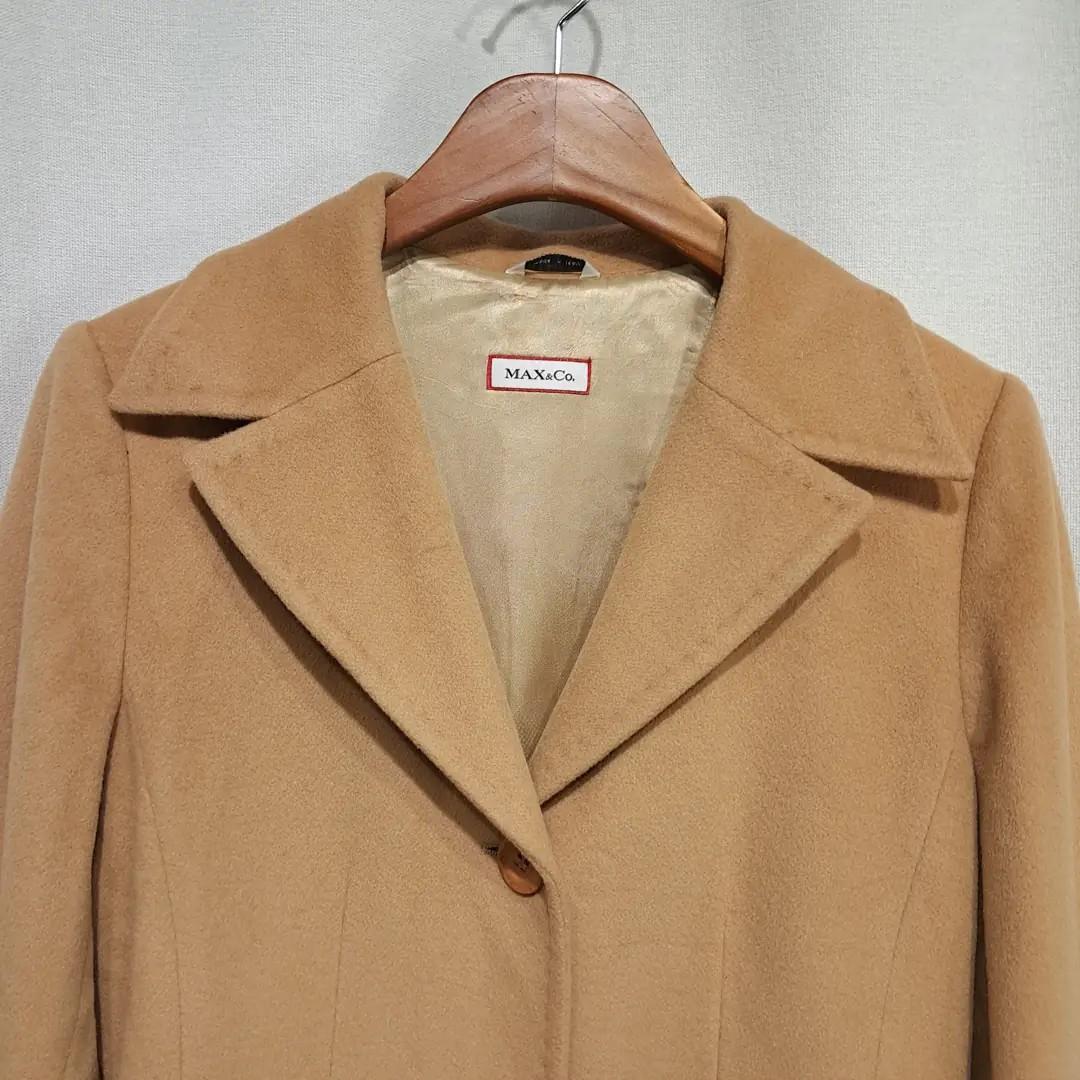 CL288 M 막스마라 막스앤코 90s 이태리판 울앙고라 싱글 카멜 코트 4