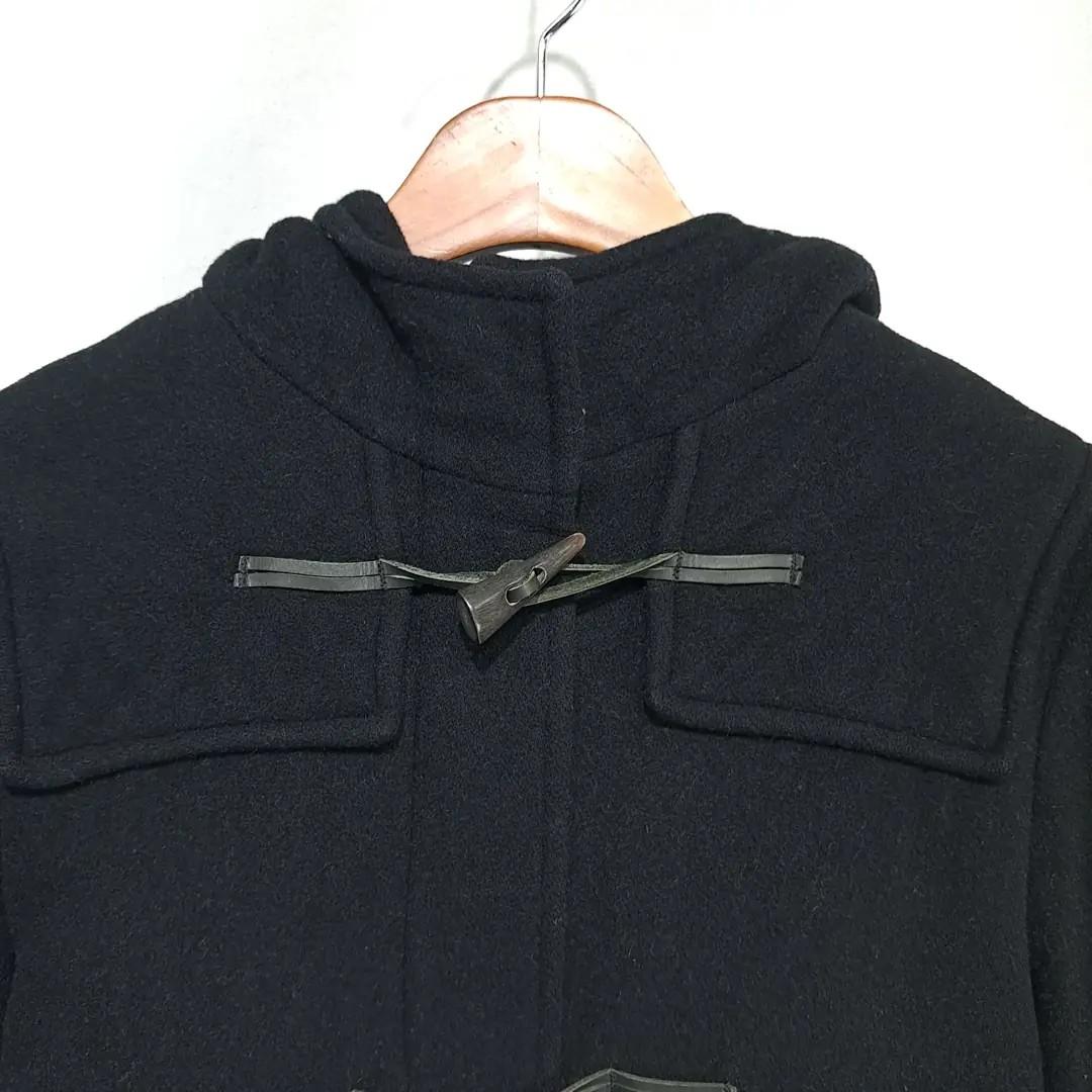 CL287 XL 버버리 00s 영국판 울 토글 블랙 코트 4