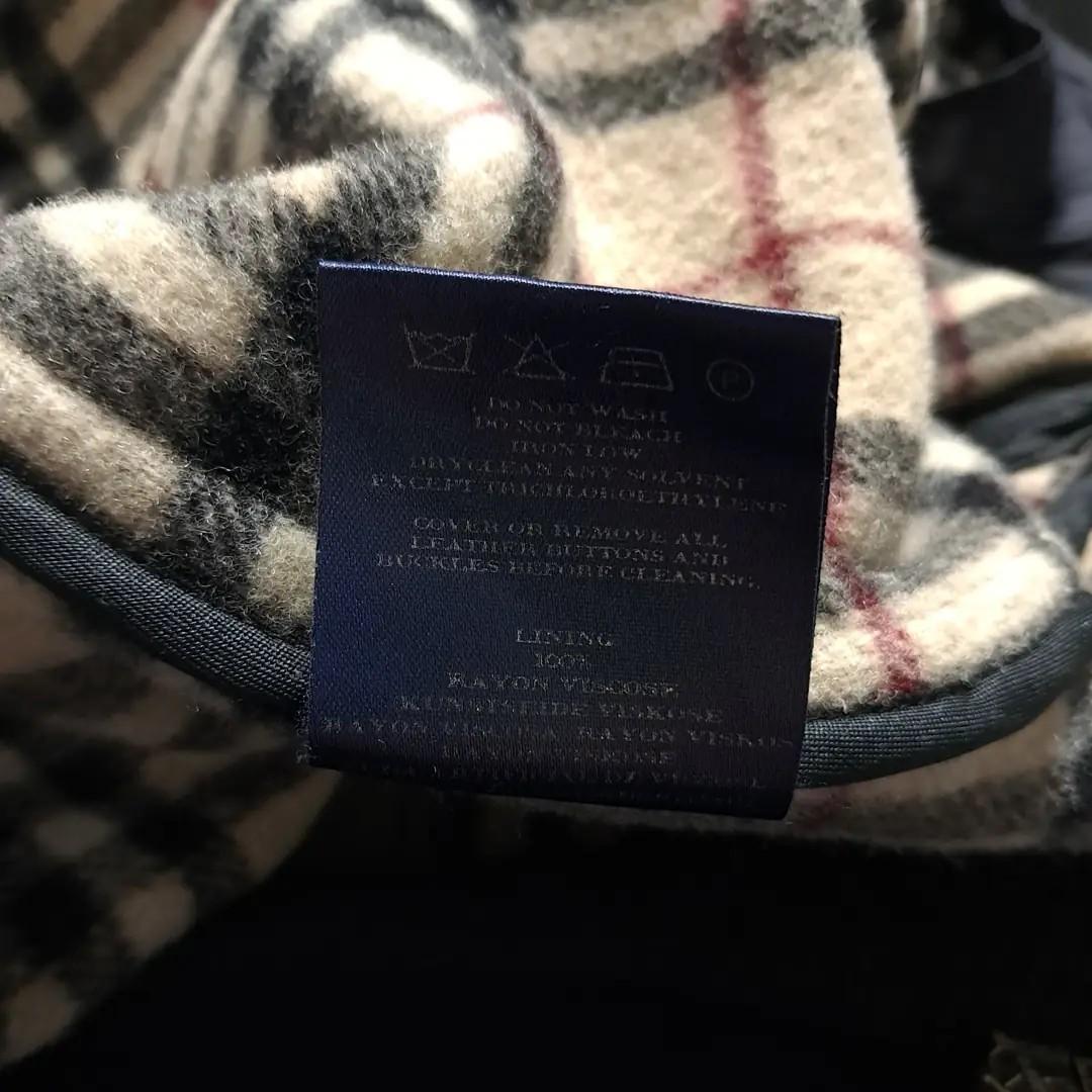 CL287 XL 버버리 00s 영국판 울 토글 블랙 코트 9
