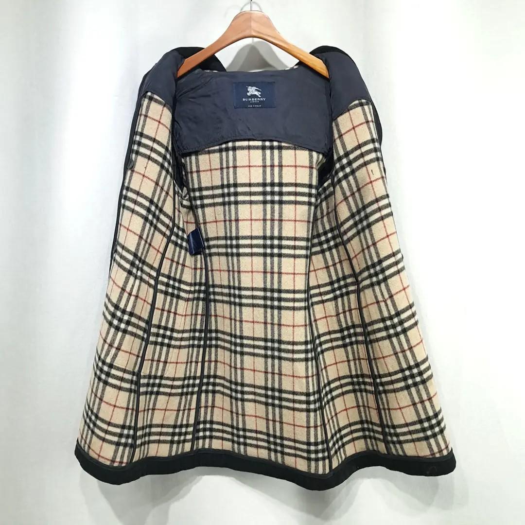 CL287 XL 버버리 00s 영국판 울 토글 블랙 코트 5