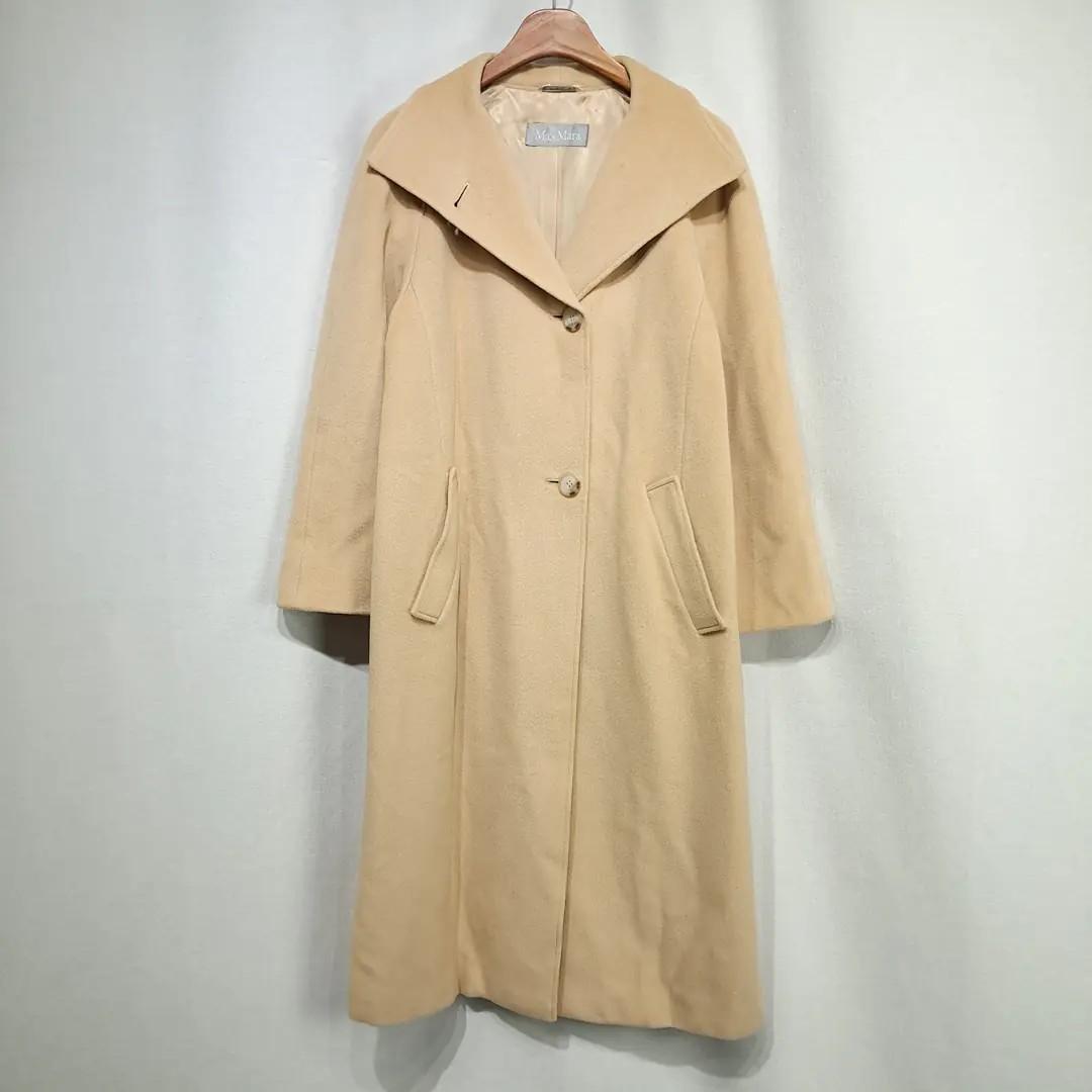 CL285 XL 막스마라 90s 이태리판 울 와이드라펠 카멜베이지 코트 2