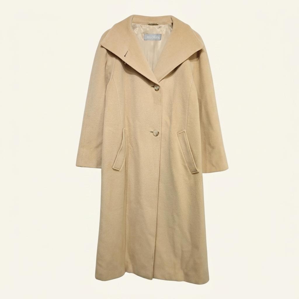 CL285 XL 막스마라 90s 이태리판 울 와이드라펠 카멜베이지 코트 1