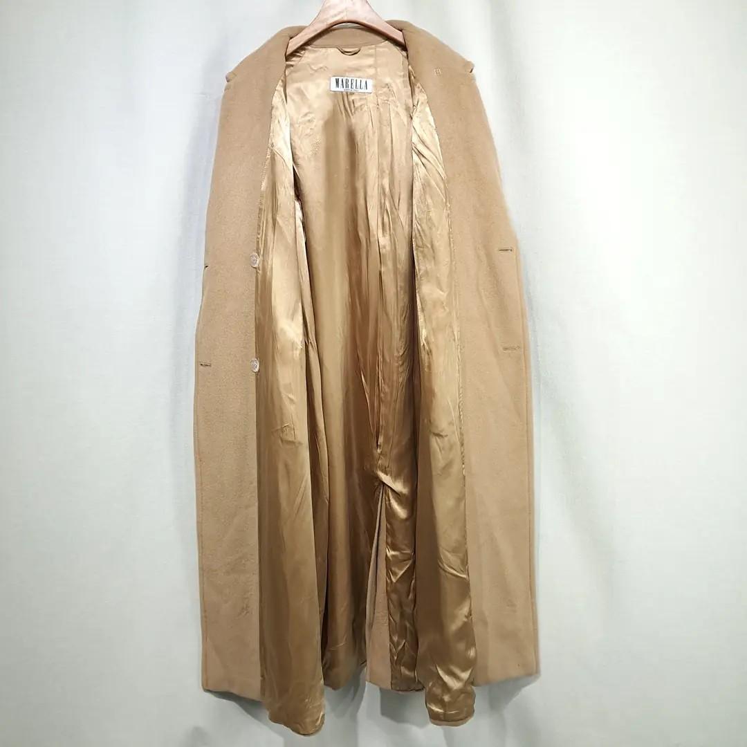 CL284 XL 막스마라 마렐라 90s 이태리판 울캐시미어 더블 카멜 롱코트 5