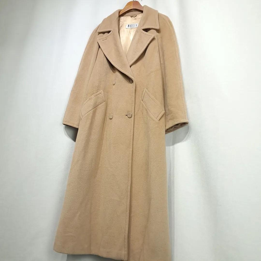 CL284 XL 막스마라 마렐라 90s 이태리판 울캐시미어 더블 카멜 롱코트 3