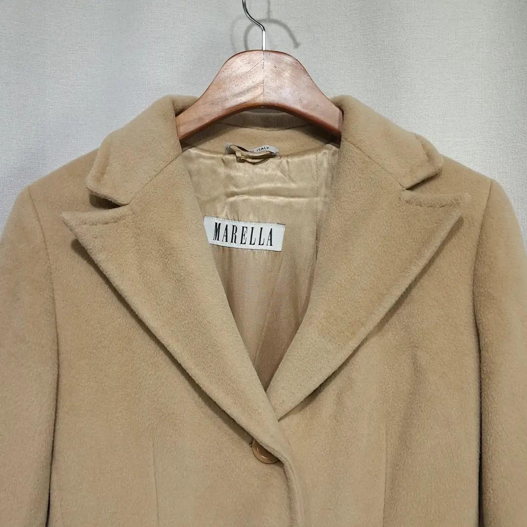 CL283 L 막스마라 마렐라 90s 이태리판 울캐시미어 싱글 카멜 코트 4