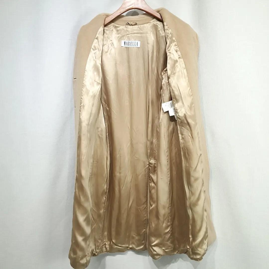 CL283 L 막스마라 마렐라 90s 이태리판 울캐시미어 싱글 카멜 코트 5