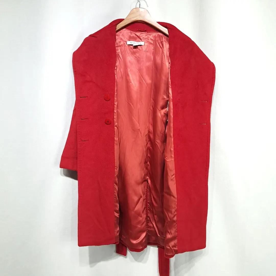 CL282 L 막스마라 마렐라 00s 이태리판 울캐시미어 벨티드 레드 코트 5