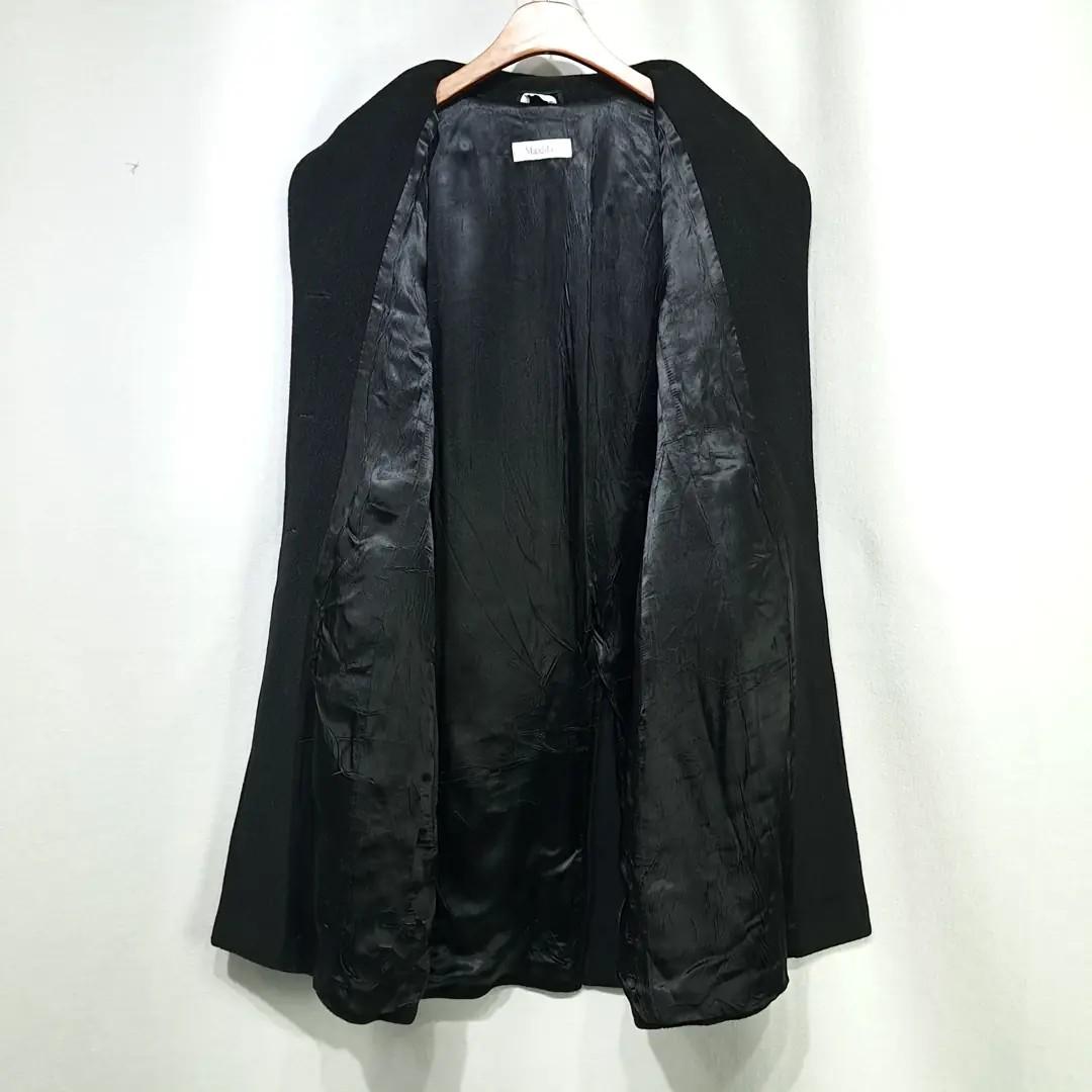 CL230 M 막스마라 90s 이태리판 울캐시미어 스티치 블랙 코트 5