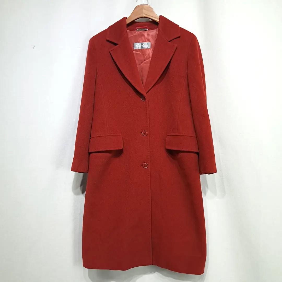 CL229 L 막스마라 90s 이태리판 앙고라울 실버라벨 레드 코트 2