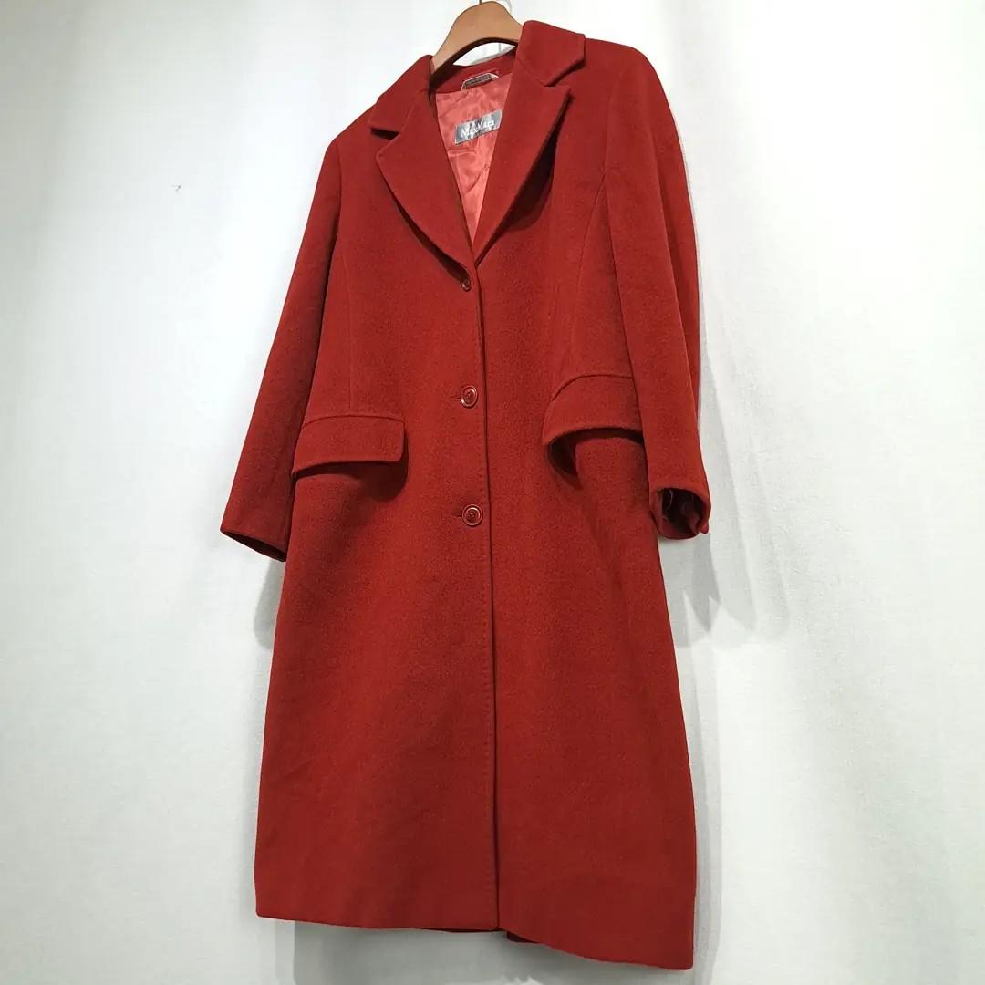 CL229 L 막스마라 90s 이태리판 앙고라울 실버라벨 레드 코트 3