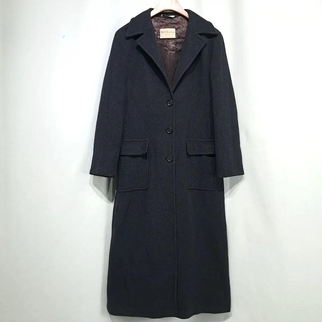 CL227 L 막스앤코 90s 이태리판 울캐시미어 차콜 코트 2