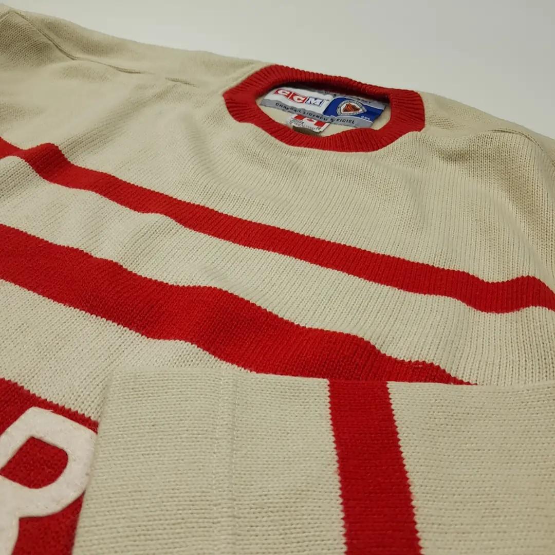 CL214 XL 씨씨엠 캐나다판 NHL 레드윙스 크림 하키스웨터 5