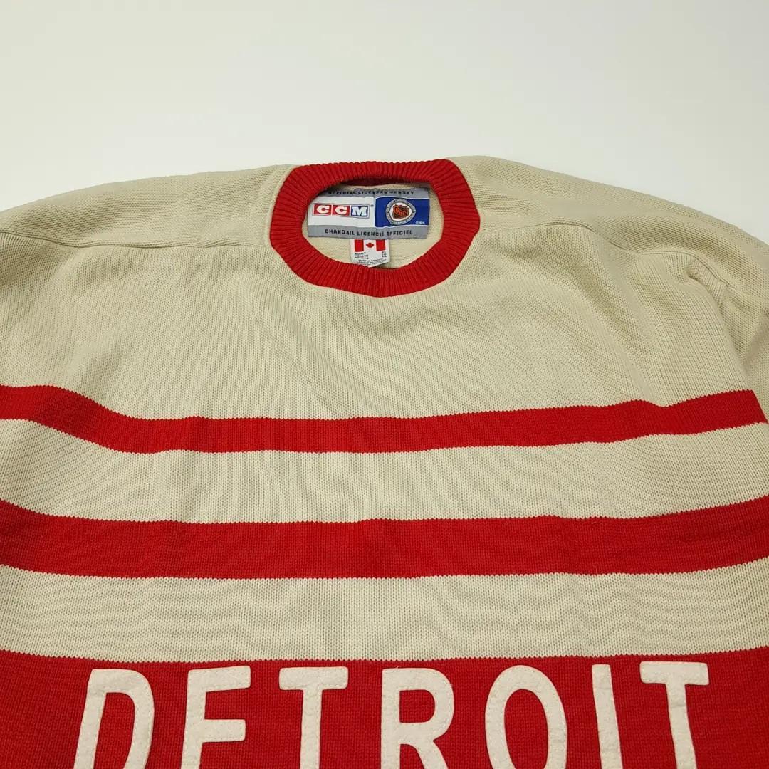 CL214 XL 씨씨엠 캐나다판 NHL 레드윙스 크림 하키스웨터 3