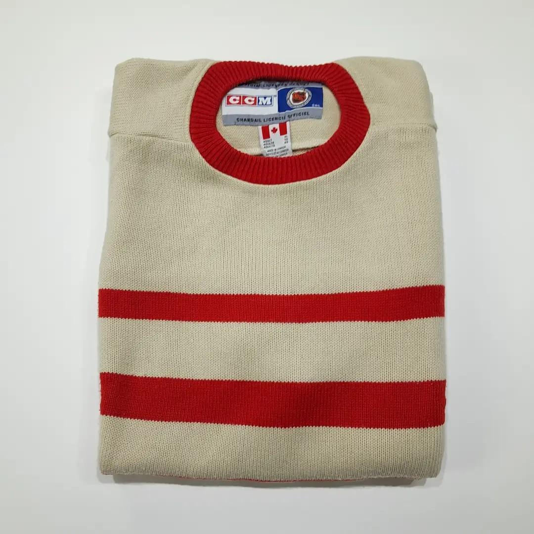 CL214 XL 씨씨엠 캐나다판 NHL 레드윙스 크림 하키스웨터 10