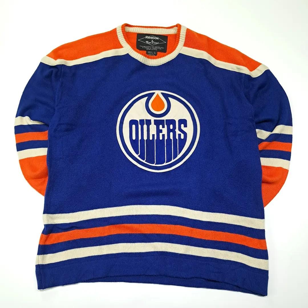 CL213 2XL 리복 90s한국판 NHL 오일러스 블루 하키스웨터 2