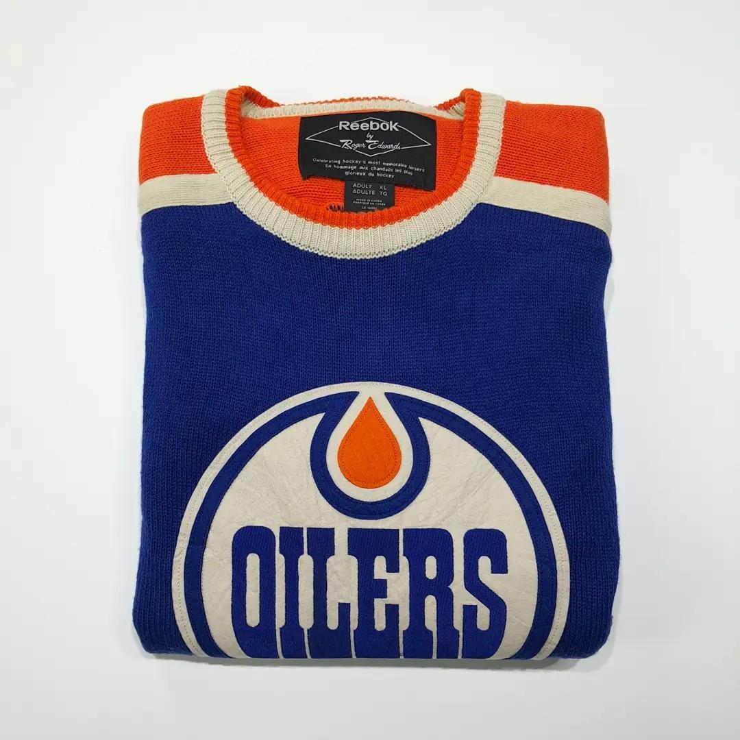CL213 2XL 리복 90s한국판 NHL 오일러스 블루 하키스웨터 7