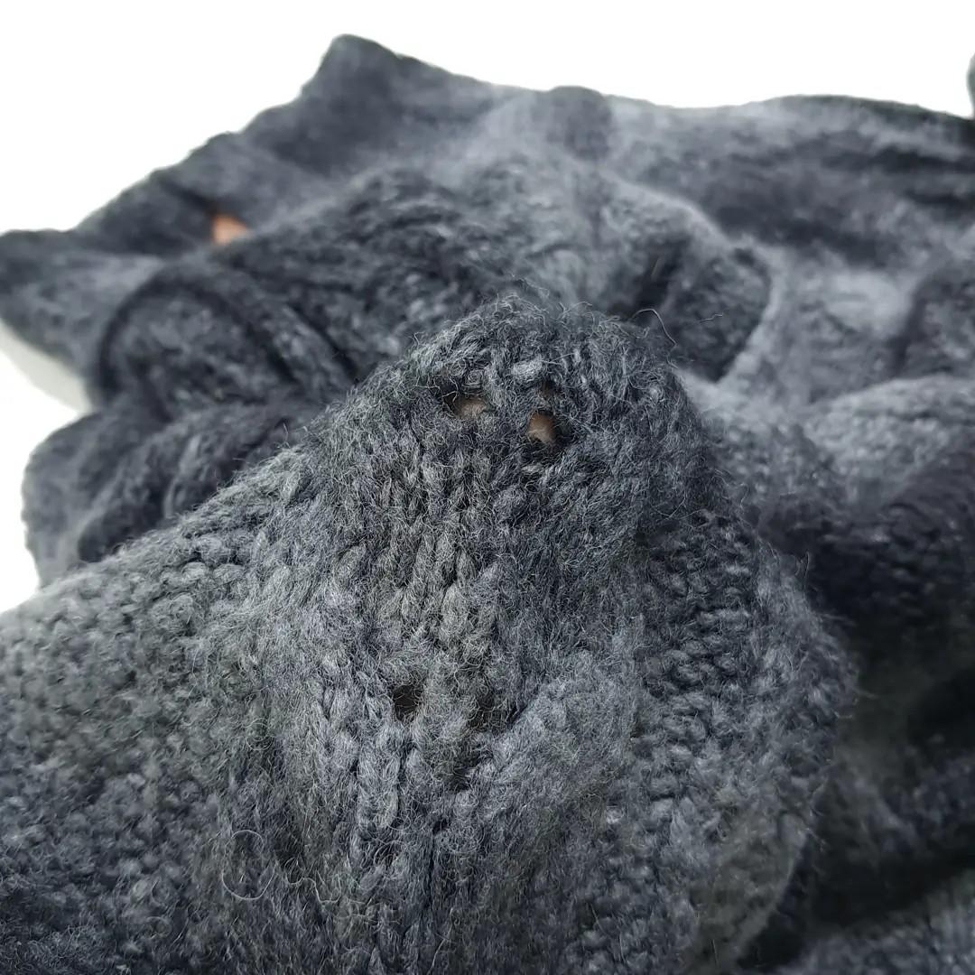 CL018 XL 타미힐피거 00s 울혼방 옴브레 하프집업 케이블 니트 스웨터 6