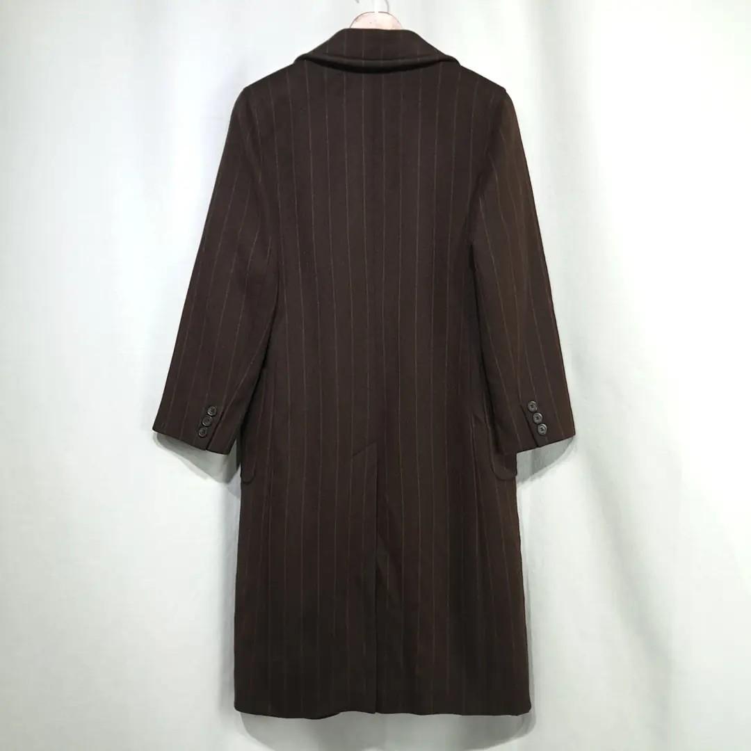 CL003 S/M 막스마라 90s 이태리판 앙고라울 핀스트라이프 브라운 코트 11