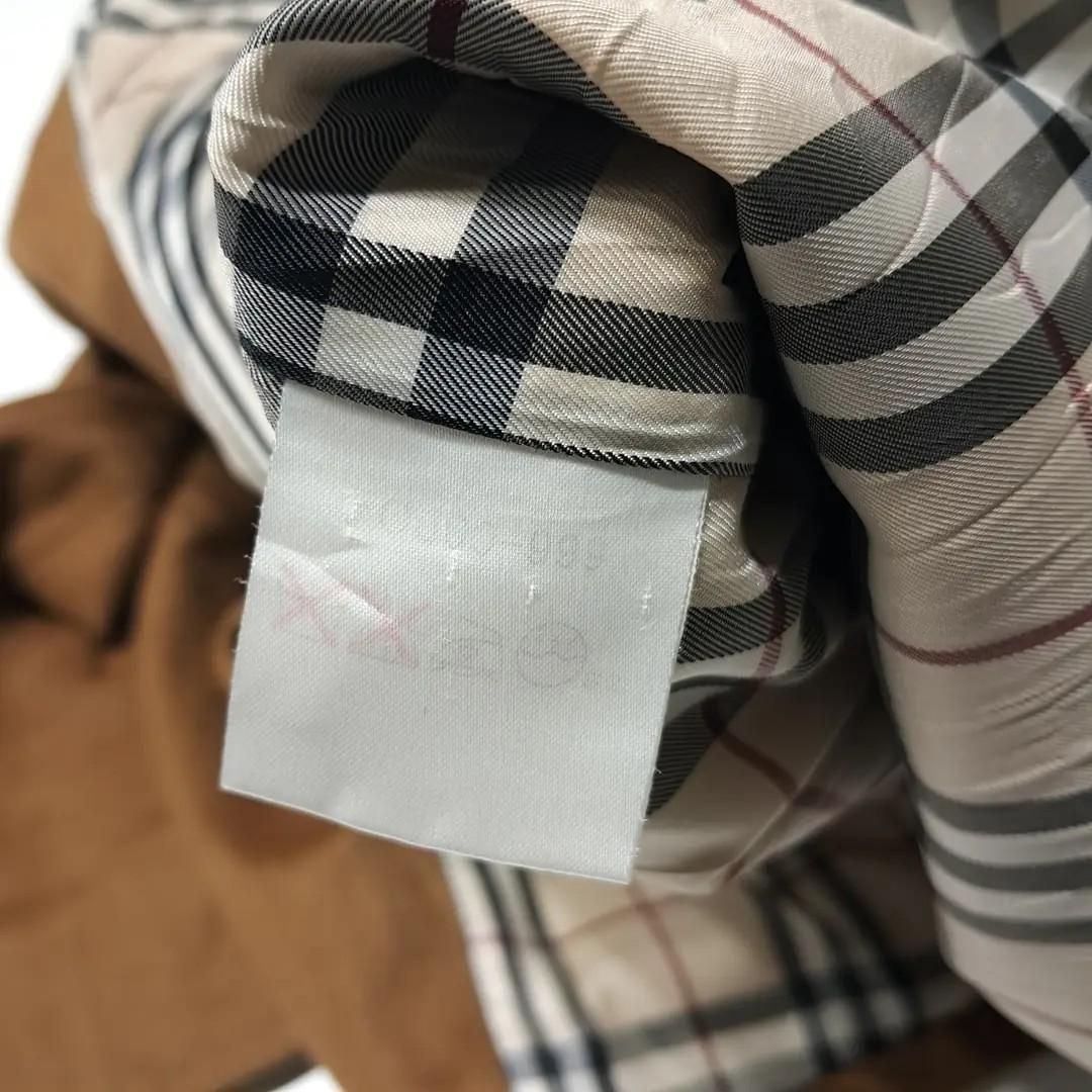 CN985 L 버버리 00s 울 래글런 히든버튼 카멜 코트 9