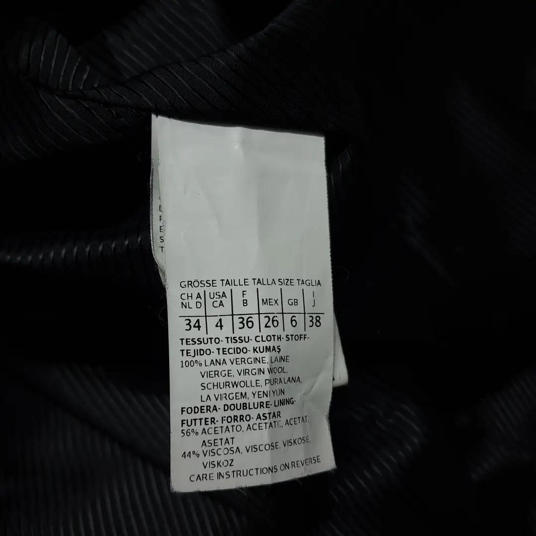 CN988 L 스포츠막스 이태리판 울 가죽배색 블랙 코트 10