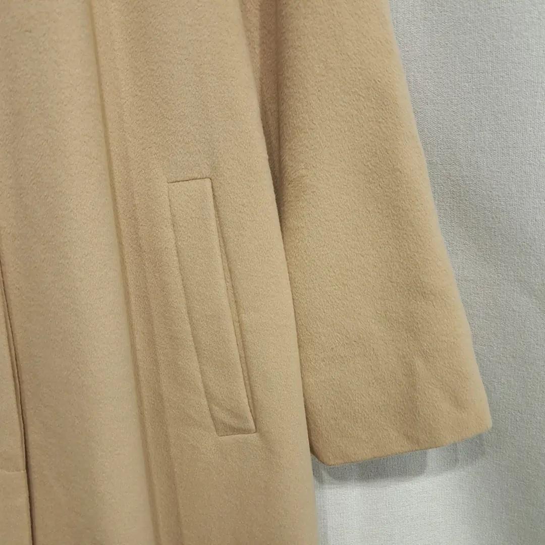CN984 L 버버리 90s 일본판 앙고라울 발마칸 베이지 코트 10