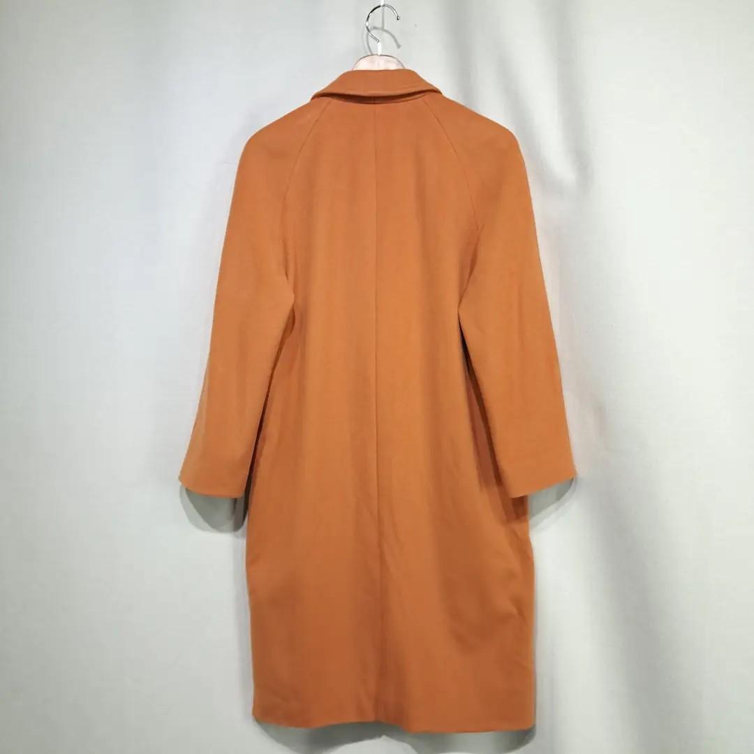 CN981 M 막스마라 00s 이태리판 울 라글란 히든버튼 오렌지 코트 3