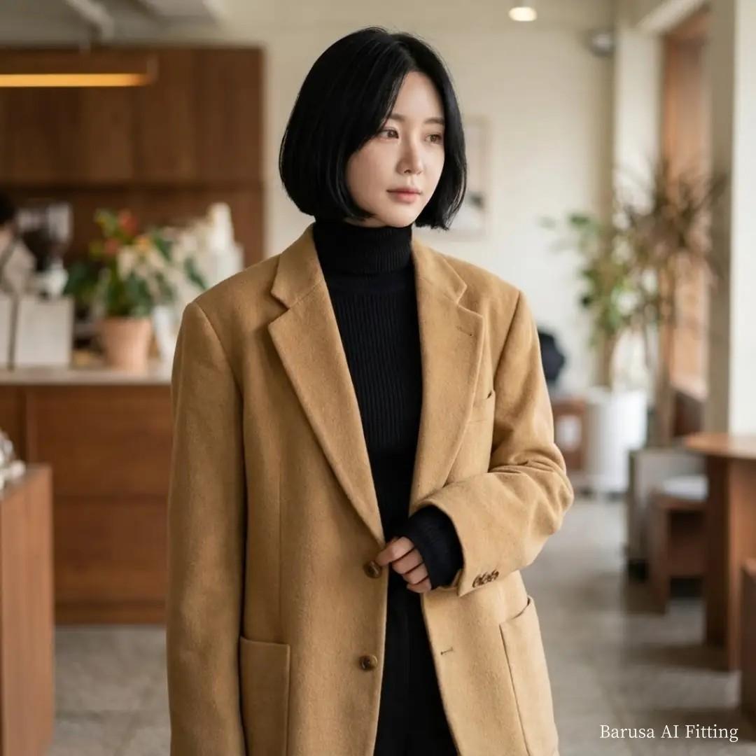CN938 L 버버리 90s 일본판 앙고라울 패치포켓 카멜 자켓 아우터 3