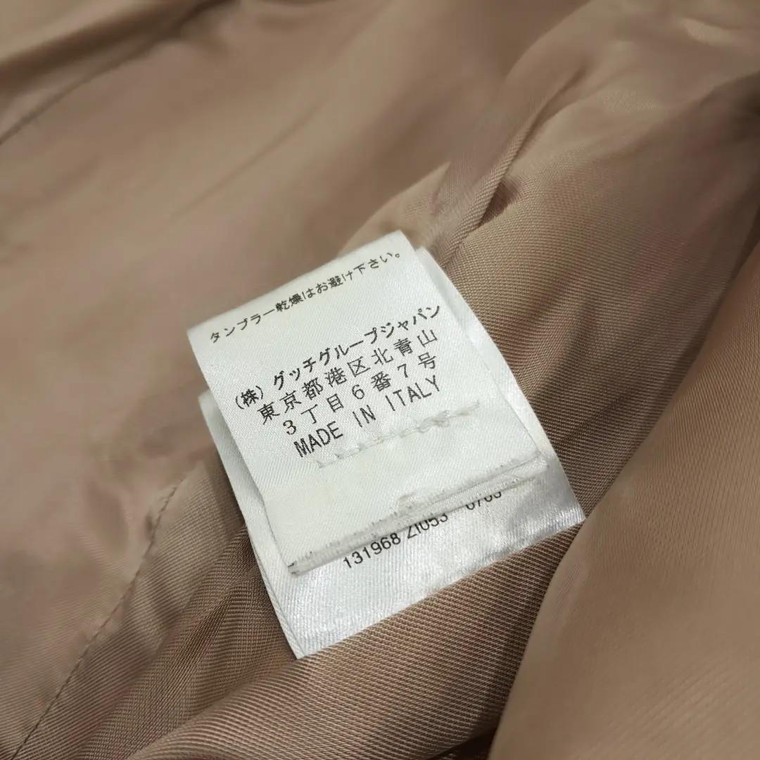 CN909 M 구찌 00s 이태리판 앙고라울 더블브레스티드 베이지 코트 8