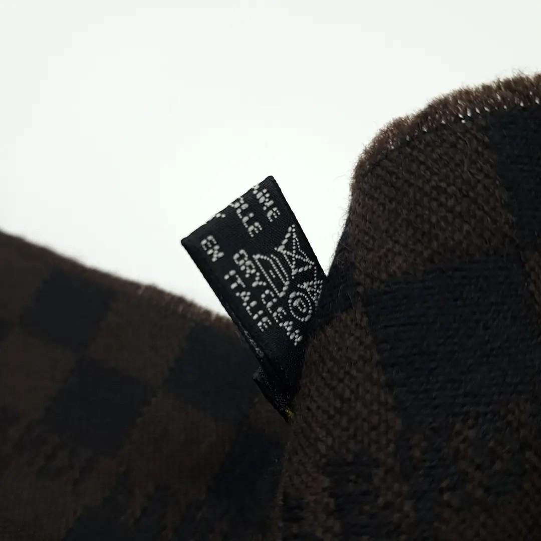 MX280 펜디 90s 이태리판 울 자카드체크 브라운 머플러 목도리 7