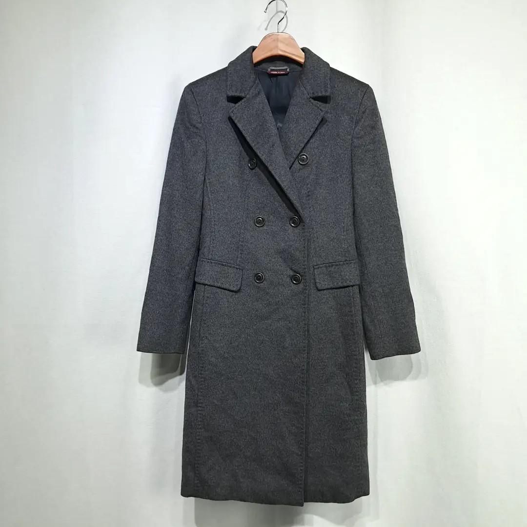 CN857 S 막스마라 이태리판 울 더블 차콜그레이 코트 2
