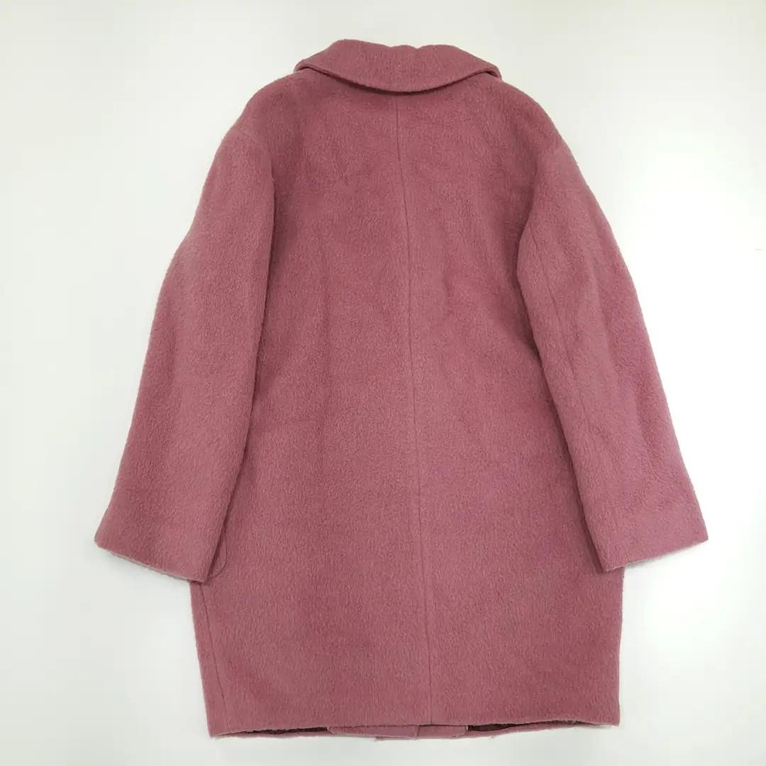 CN800 L 막스마라 일본판 울알파카 싱글 핑크 코트 3