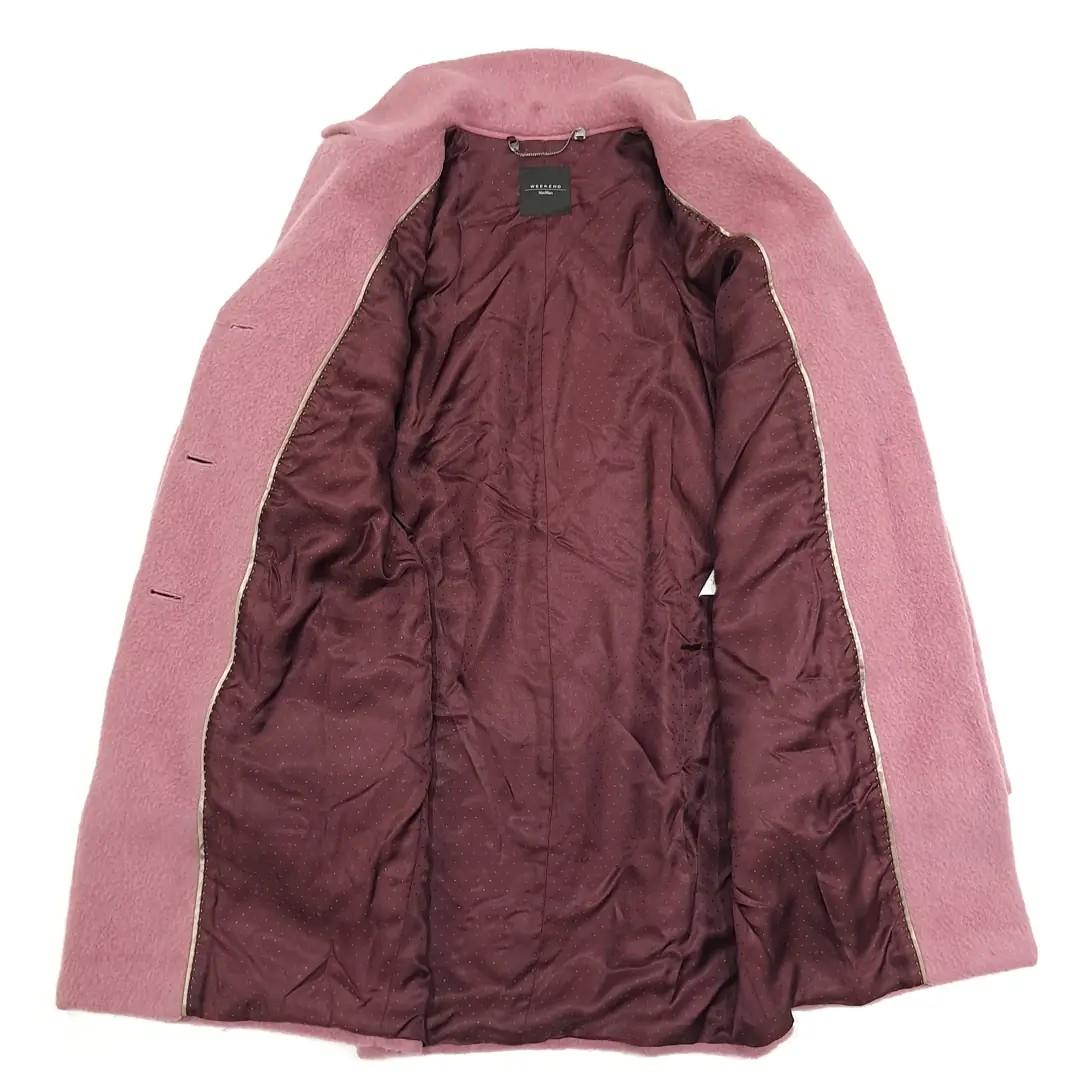 CN800 L 막스마라 일본판 울알파카 싱글 핑크 코트 6