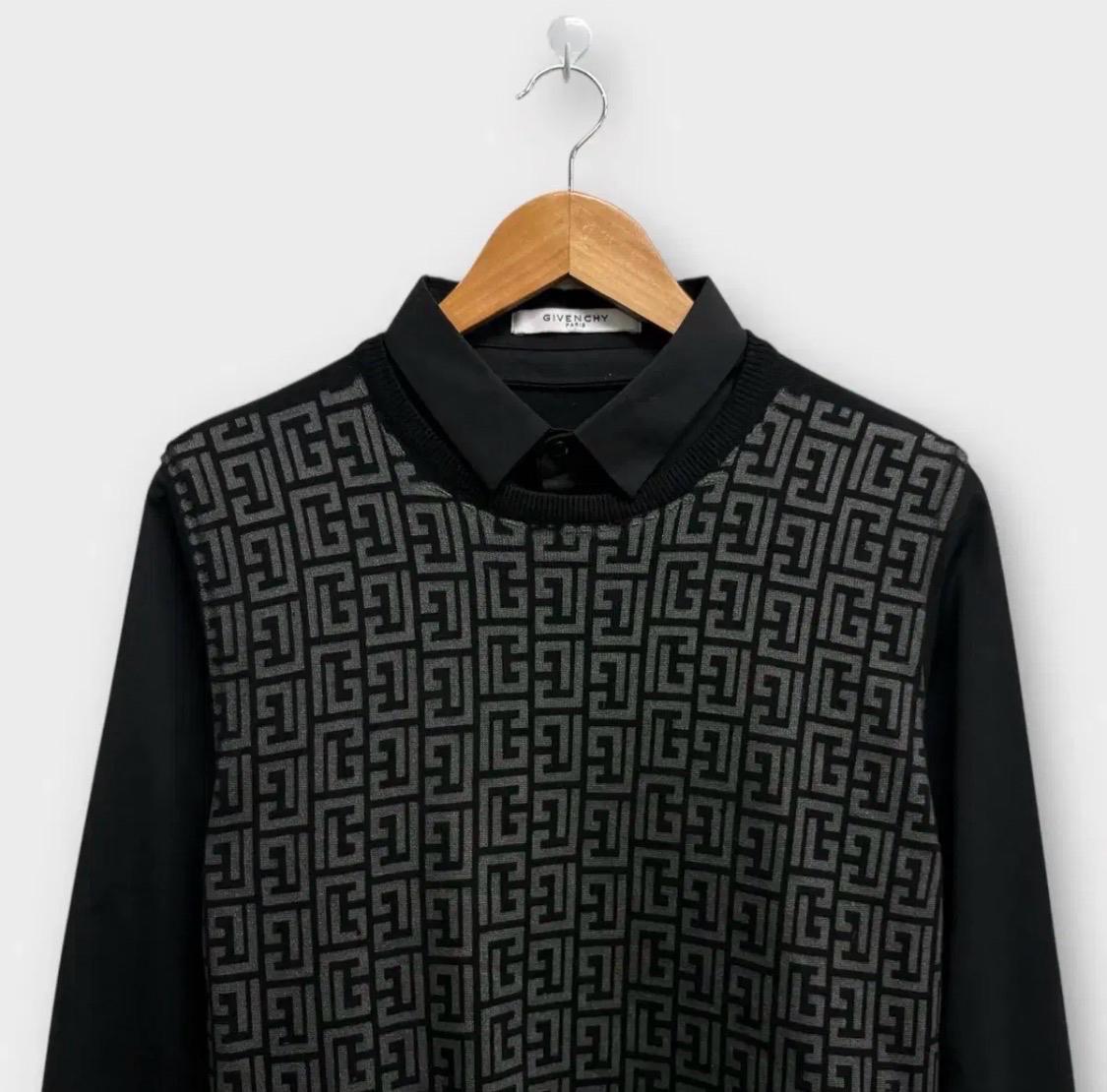 지방시 GIVENCHY 모노그램 셔츠 레이어드 니트 S 3