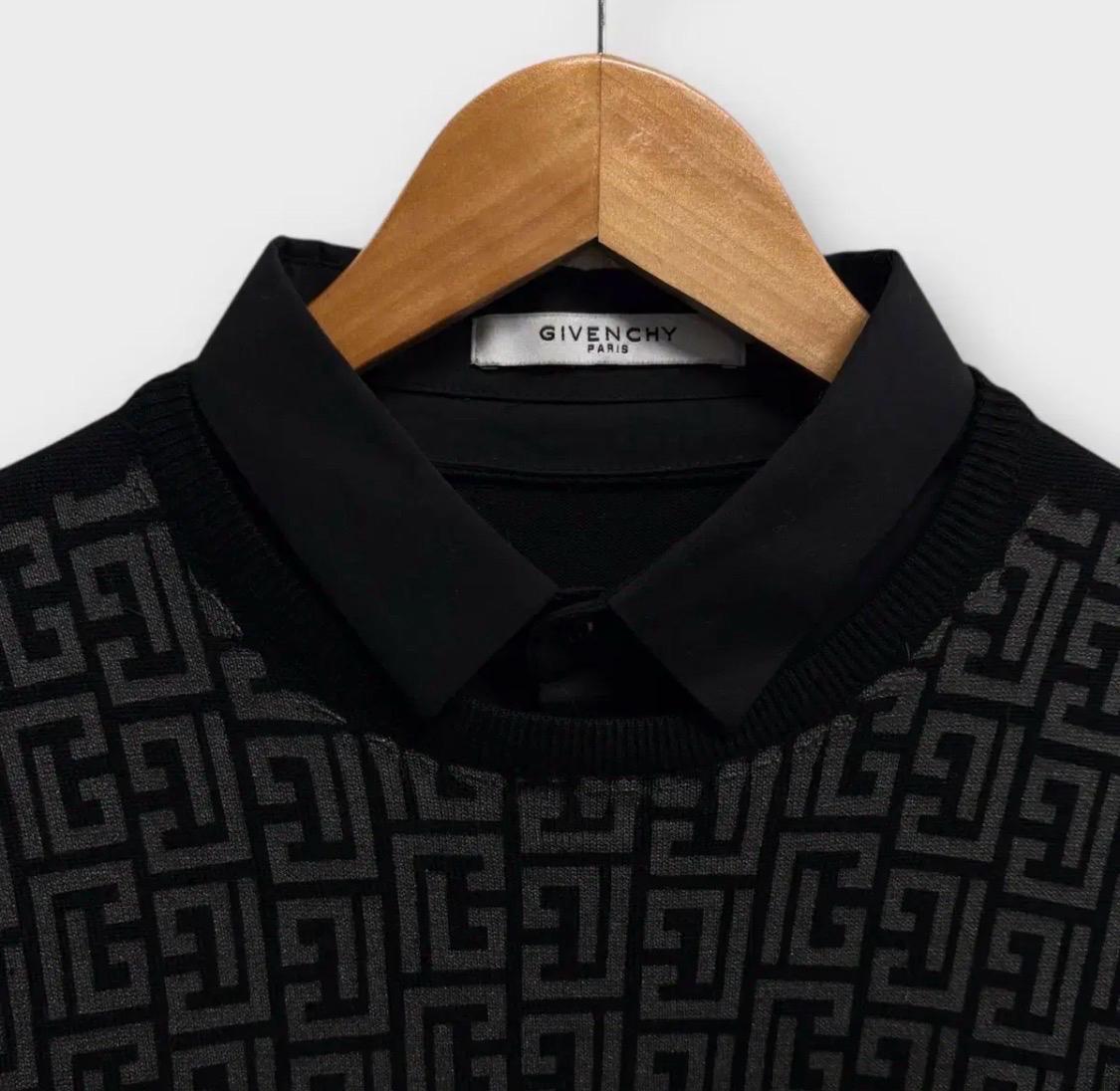 지방시 GIVENCHY 모노그램 셔츠 레이어드 니트 S 5