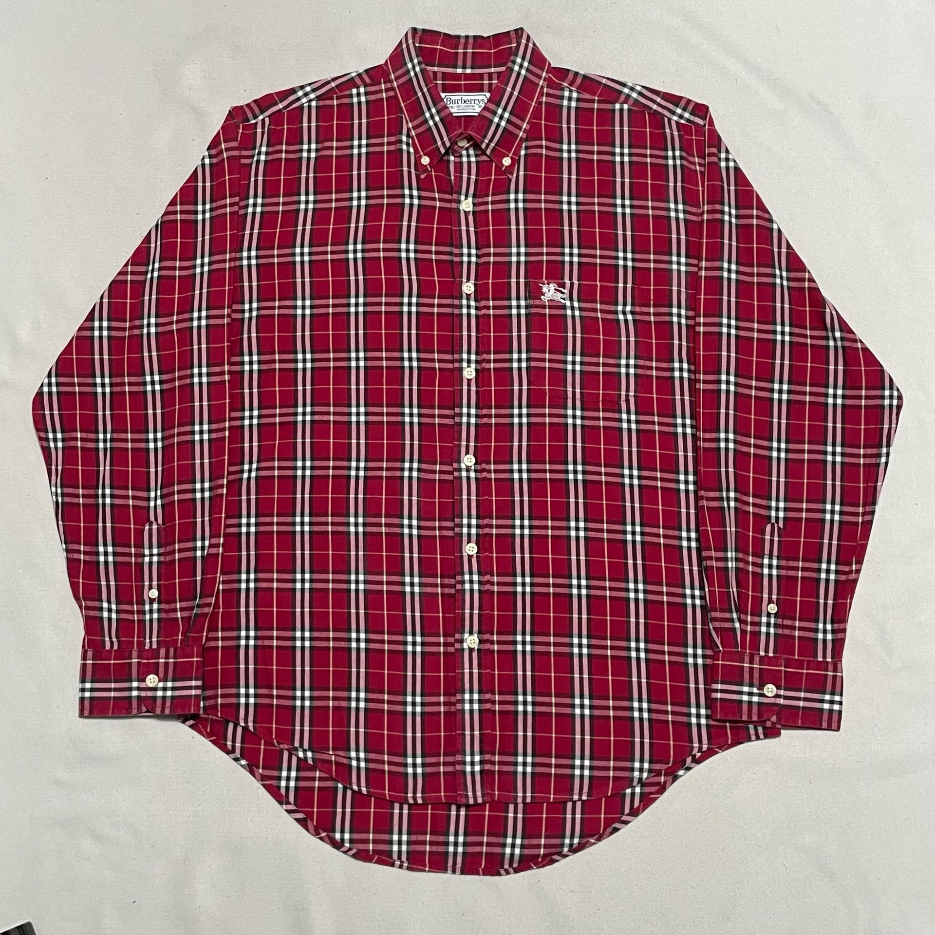 43(XL) 버버리 레드 노바체크 셔츠 3