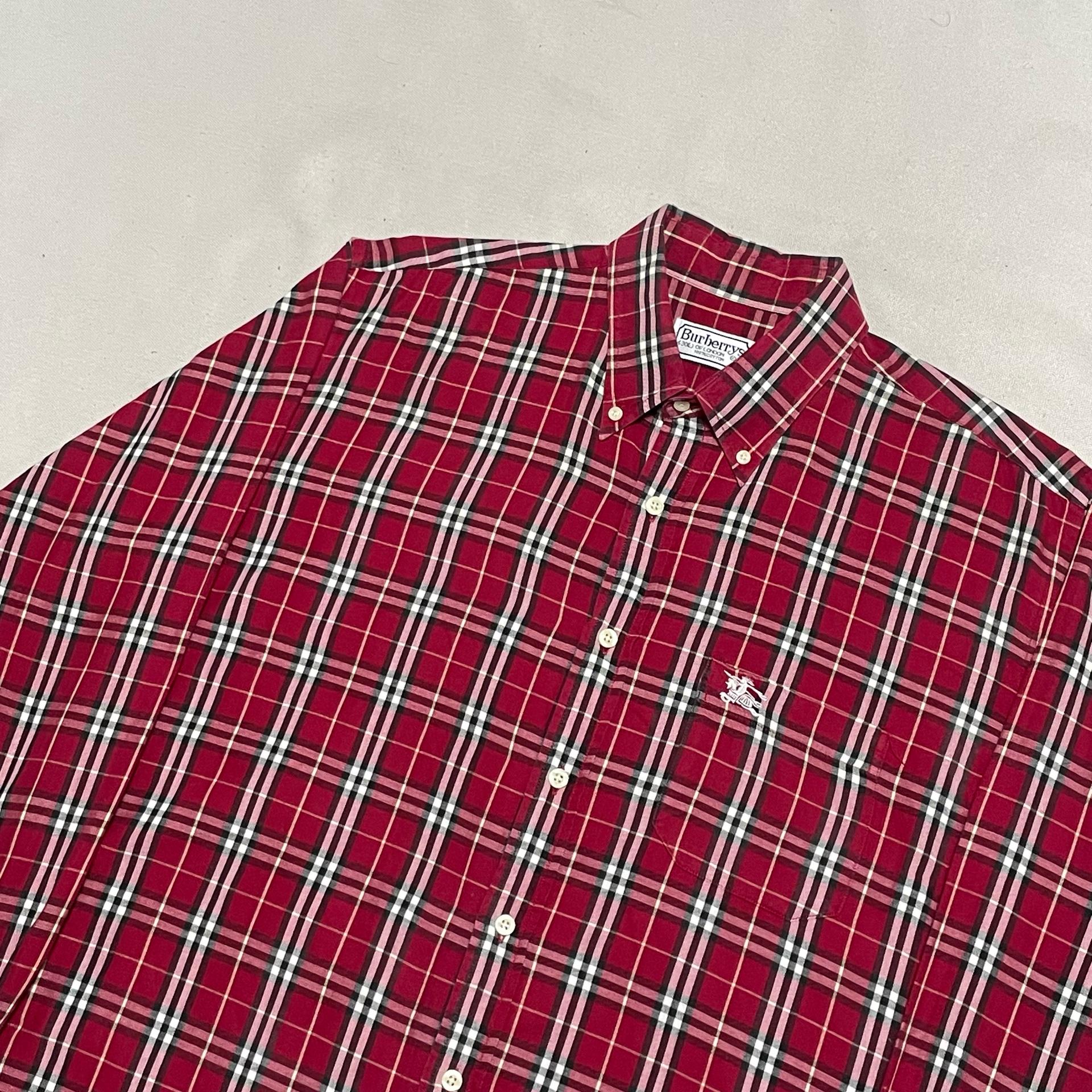 43(XL) 버버리 레드 노바체크 셔츠 2