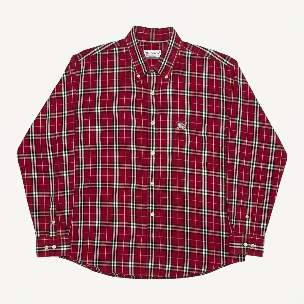 43(XL) 버버리 레드 노바체크 셔츠 1