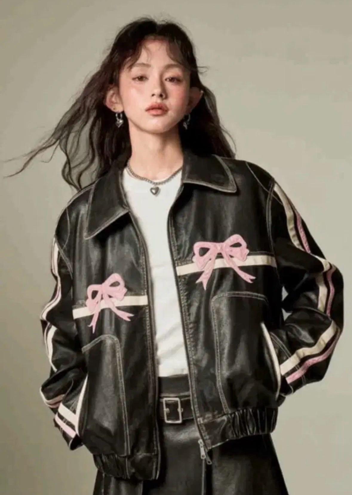 디디모다 리본 레더자켓 3