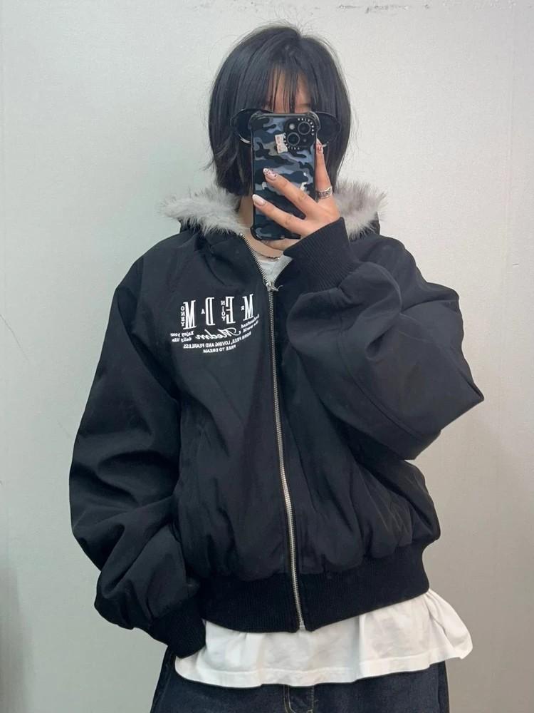미디움 미사용 MEDM 캐주얼 퍼 마운틴 재킷 블랙 2