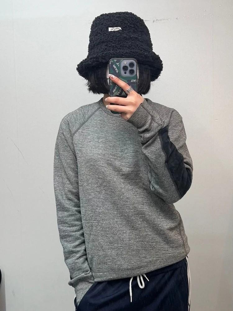 스몰 Rag & Bone 래글런 크루넥 맨투맨 티셔츠 그레이 2
