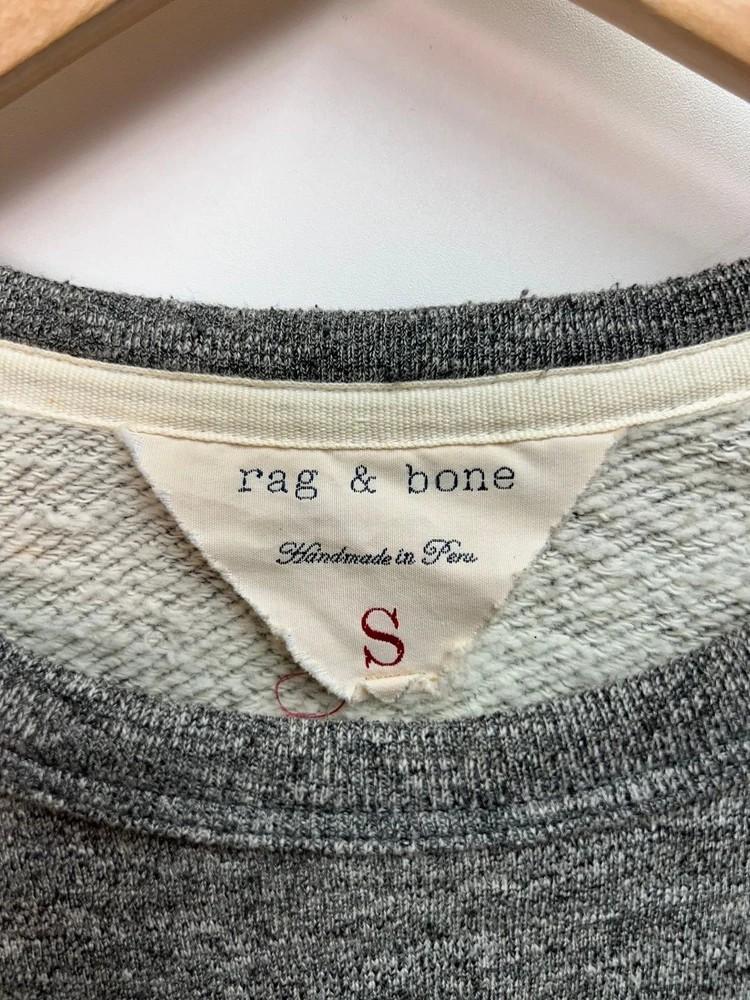 스몰 Rag & Bone 래글런 크루넥 맨투맨 티셔츠 그레이 7
