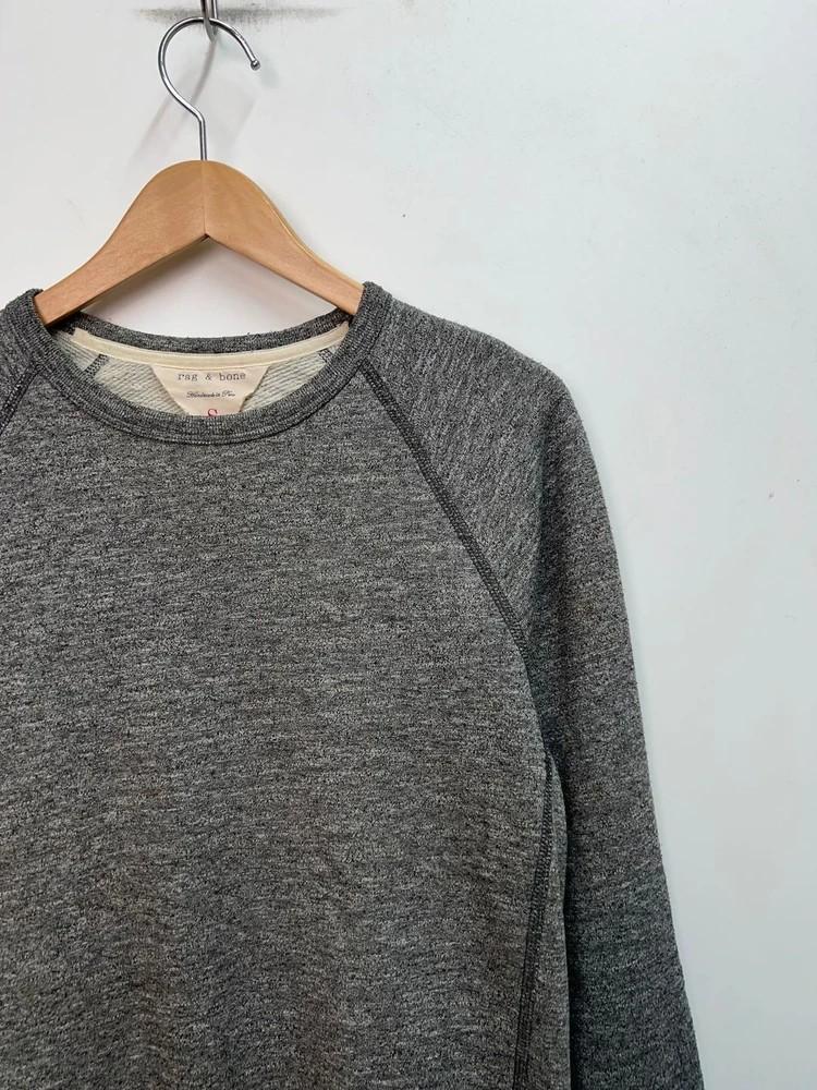 스몰 Rag & Bone 래글런 크루넥 맨투맨 티셔츠 그레이 6