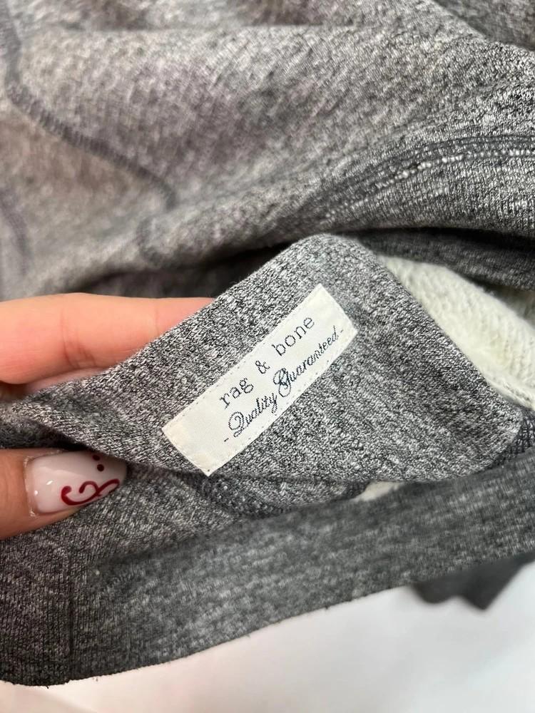 스몰 Rag & Bone 래글런 크루넥 맨투맨 티셔츠 그레이 8