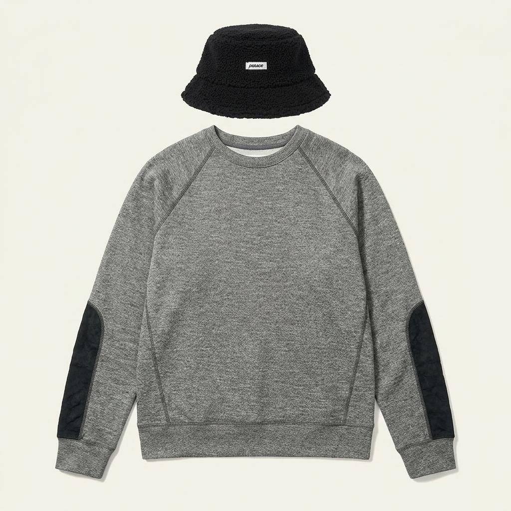 스몰 Rag & Bone 래글런 크루넥 맨투맨 티셔츠 그레이 1