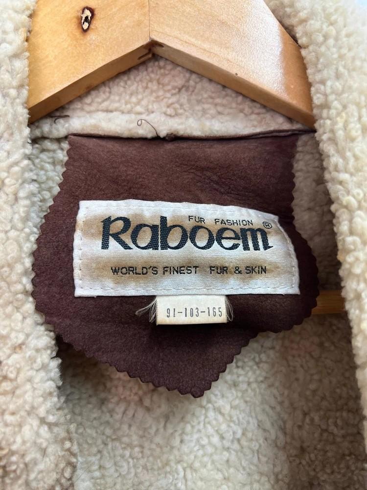 77 사이즈 Raboem 빈티지 양가죽 브라운 양털 안감 무스탕 자켓 10