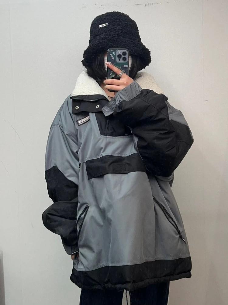 라지 오버핏 디스이즈네버댓 배색 18FW 아노락 재킷 2