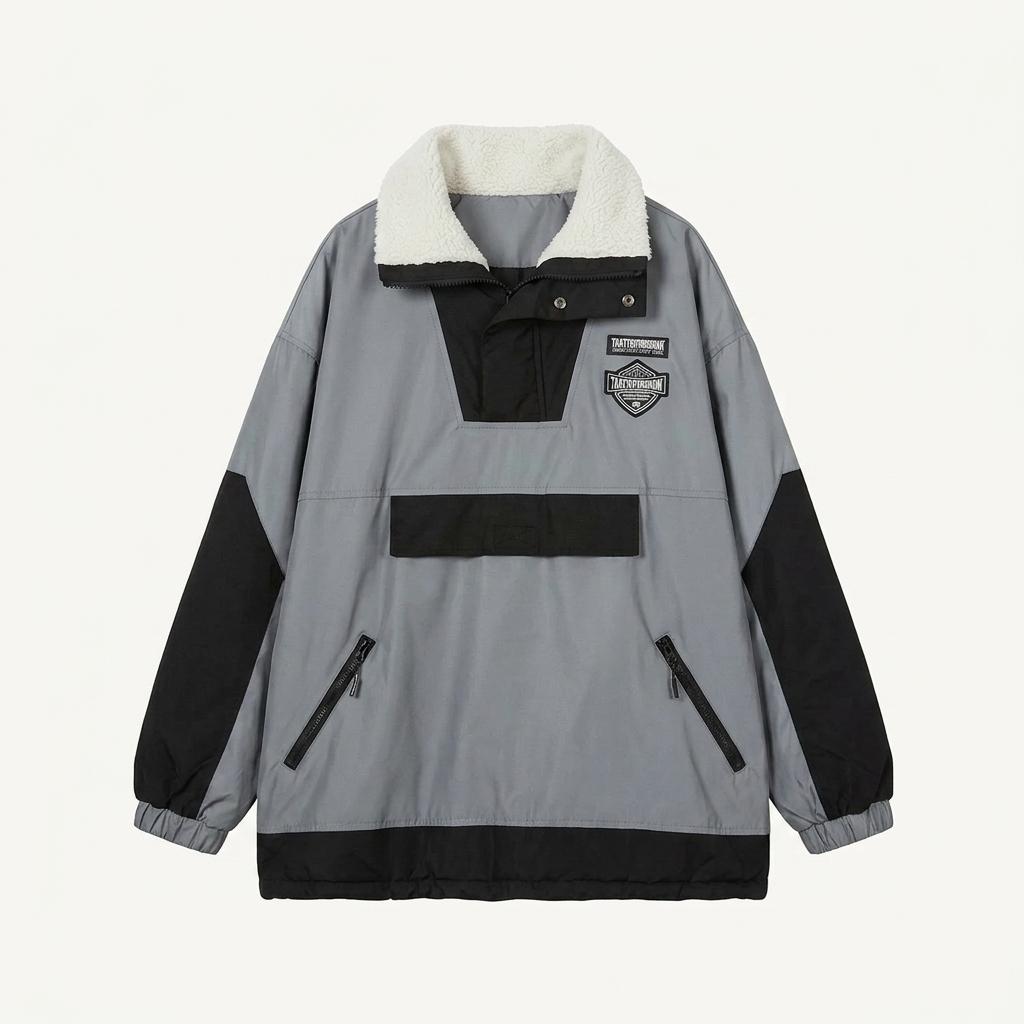 라지 오버핏 디스이즈네버댓 배색 18FW 아노락 재킷 1