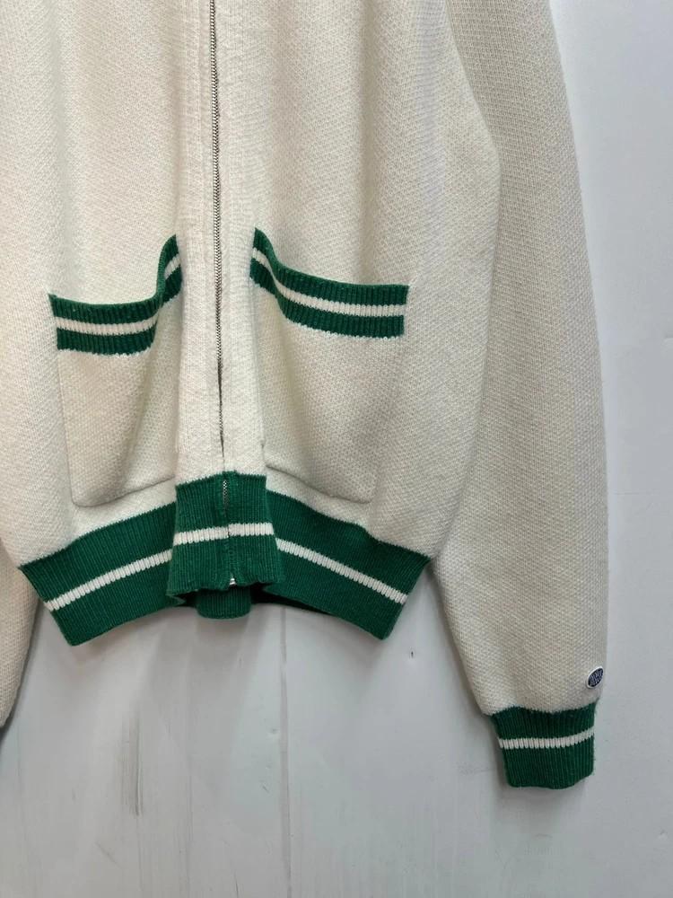 XL 디스커스 애슬레틱 울 블렌드 로고 카디건 가디건 아이보리 5